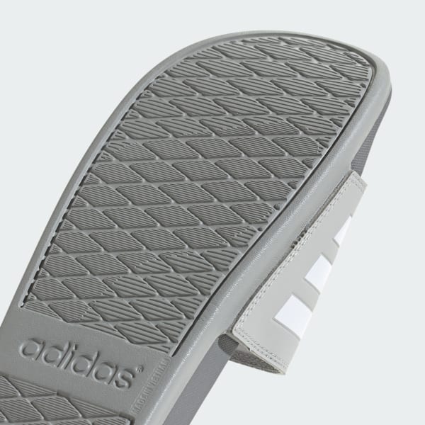 Adidas slides grey best sale