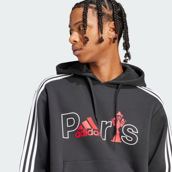 Sweat-shirt à capuche graphique Paris - Noir adidas