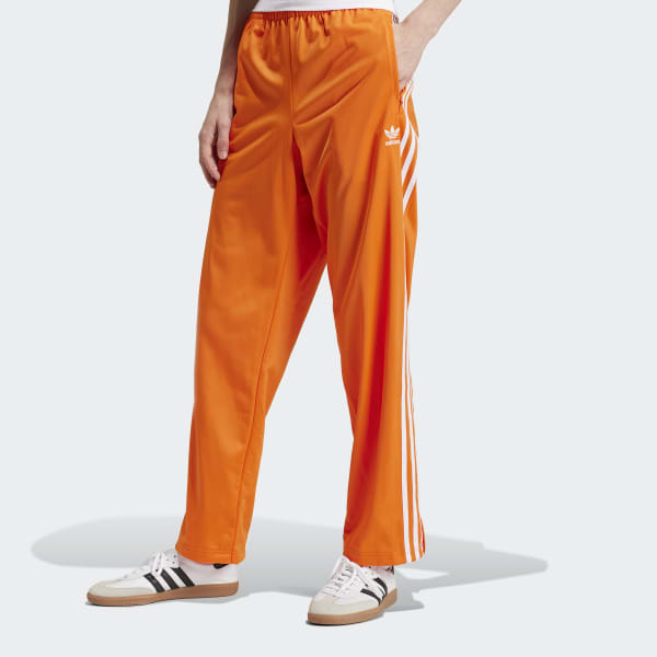 adidas ブラック オレンジ ジャージパンツ adidas】古着ブラック(黒)オレンジライントレフォイルマーク