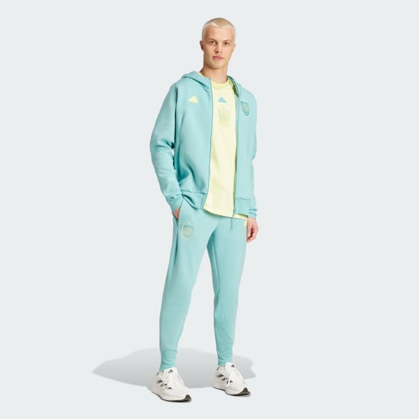 adidas Spain Travel Tracksuit Bottoms Turquoise adidas UK
