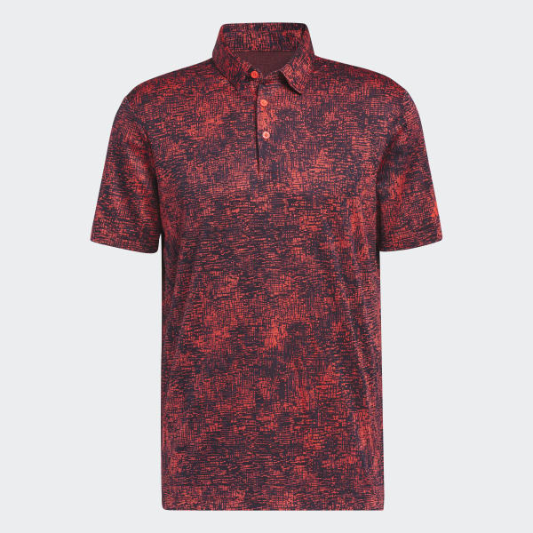 adidas Aerial Jacquard Golf Polo Shirt - Bright Red adidas Aerial Jacquard Golf Polo Shirt - Bright Red