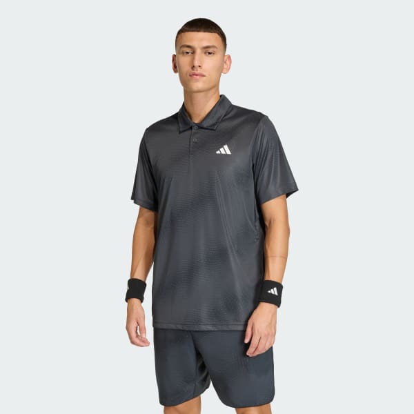 Grey CLUB TENNIS CLIMACOOL GRAPHIC POLO SHIRT