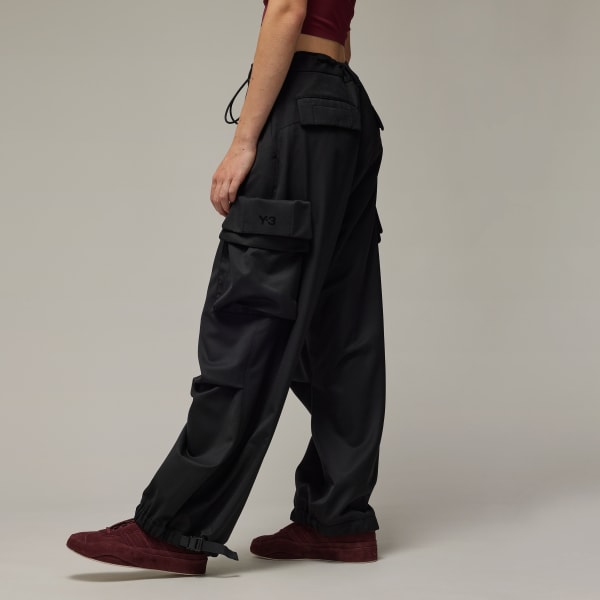 Negro Pants Cargo Y-3 Refined Woven