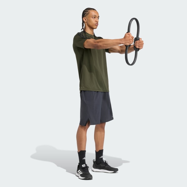 groen Train Essentials 3-Stripes Training T-shirt