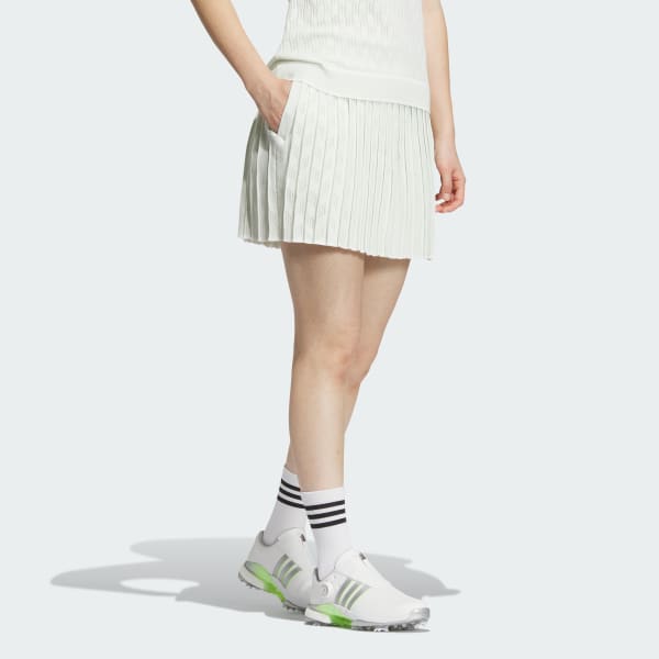 Green PRIMEKNIT Pleated Skirt