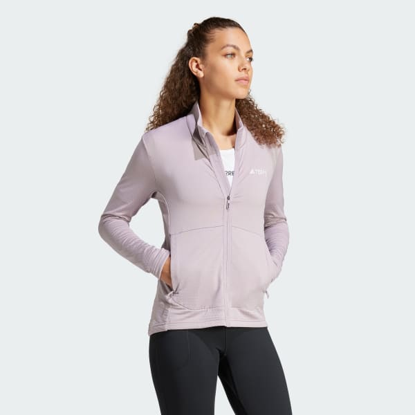 Morado Chaqueta Terrex Multi Light Cierre Frontal Felpa