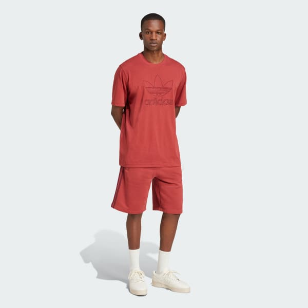 Rouge Short Adicolor 3 bandes