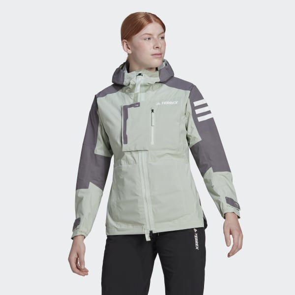 adidas XPLORIC RAIN.RDY HIKING JACKET - Green Women's Hiking | adidas US