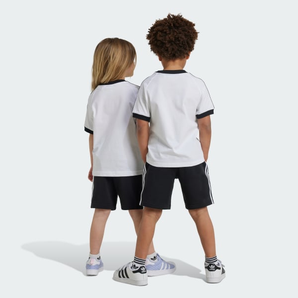 White adidas x Disney Mickey Mouse Shorts Tee Set Kids