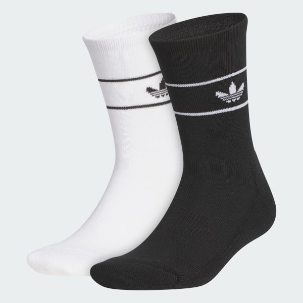 White Skateboarding Logo Band Sock 2-pack