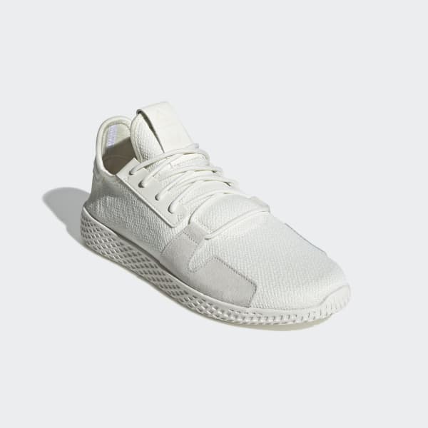 white pharrell williams tennis hu shoes