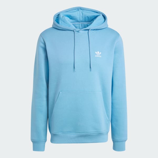 Adidas trefoil logo light blue hoodie best sale