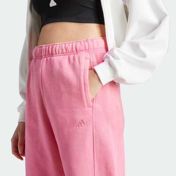 adidas ALL SZN Fleece Washed Pants - Pink | Women\'s Lifestyle | adidas US