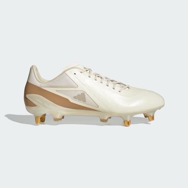 White Adizero RS15 Pro Soft Ground Rugby Boots