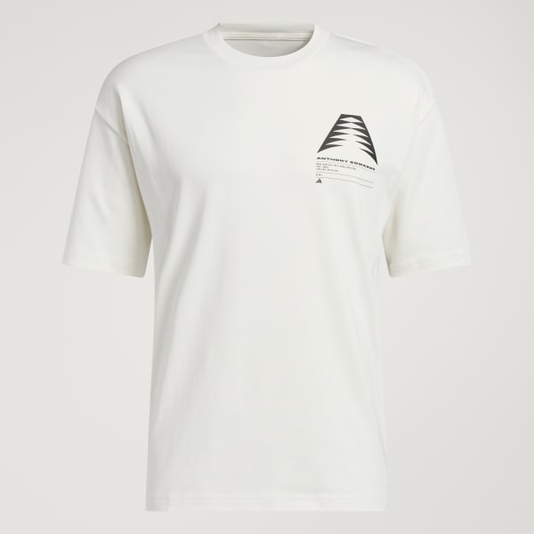 Putih T-SHIRT GRAFIS SKEMATIS ANTHONY EDWARDS