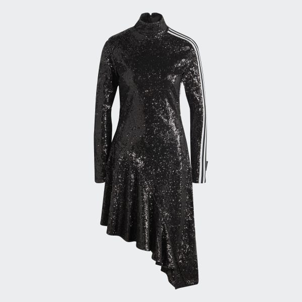 Svart Blue Version Sequin Kjole