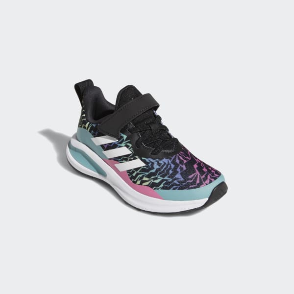 adidas FortaRun Elastic Lace Top Strap Running Shoes - Black | adidas Turkey