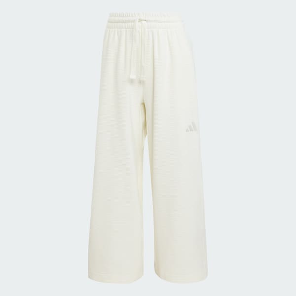 Bianco Pantaloni ALL SZN Rib 7/8-Length Wide Leg