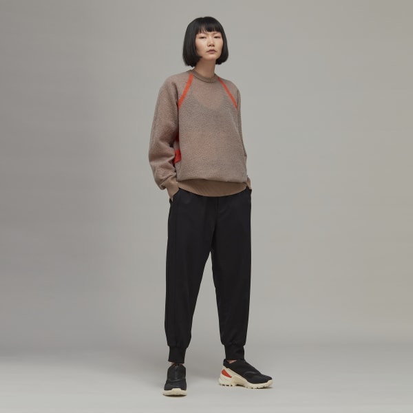 Black Classic Refined Wool Cuffed Track Pants TW593