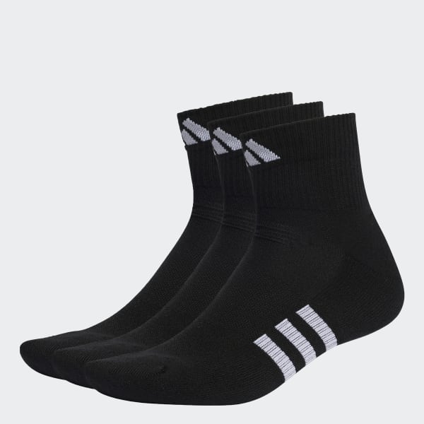 Preto Meias Cano Médio Cushioned Performance 3 Pares