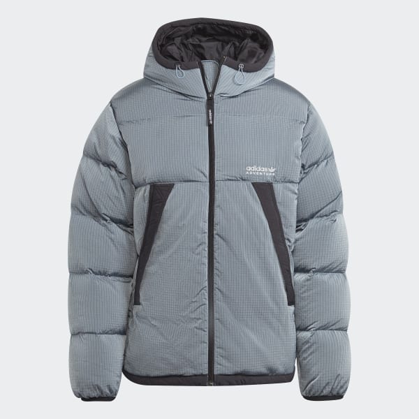 Blau adidas Adventure Down Puffer Daunenjacke JJW65