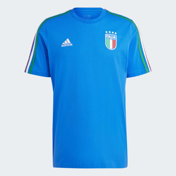 Italia T shirt DNA 3 Stripes Blu adidas adidas Italia