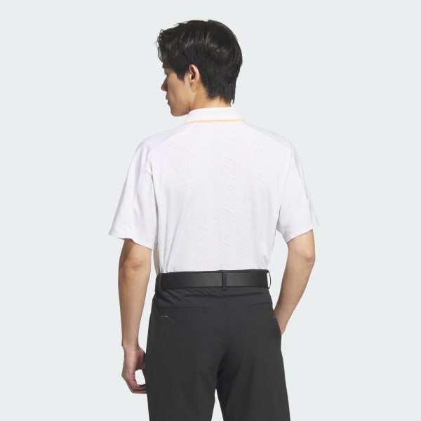 ホワイト アルティメット365ツアー クライマクール ジャカード 半袖 ポロシャツ