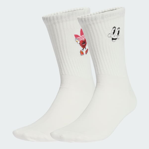 Hvit adidas Originals x Made by Nelson Crew Socks 2 Pairs