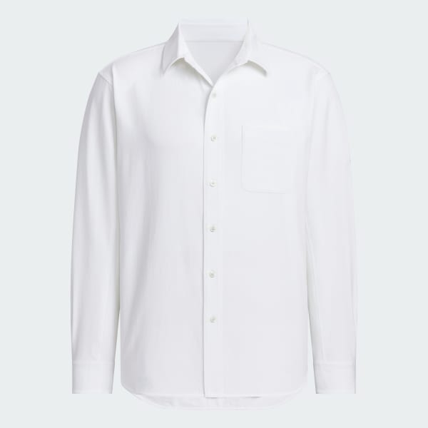 ホワイト プレミアムスポーツ ボタン付き長袖シャツ / PREMIUM CASUAL