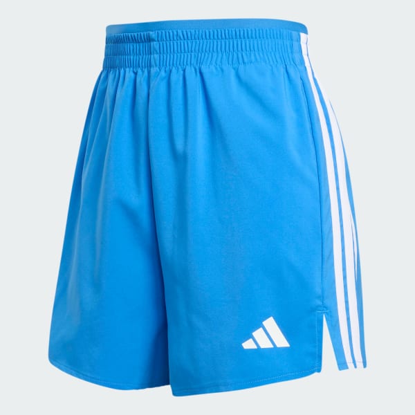 Bleu Short d'entraînement toile 3 bandes Essentials