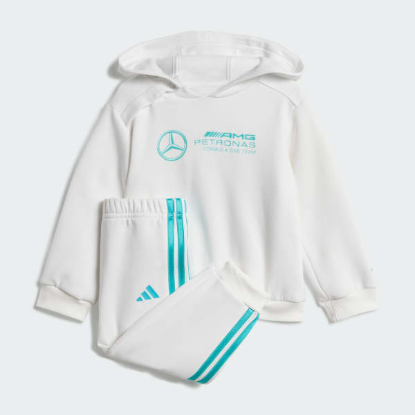 Vit MERCEDES - AMG PETRONAS FORMULA ONE TEAM DNA BABY JOGGER LONG SLEEVE SET