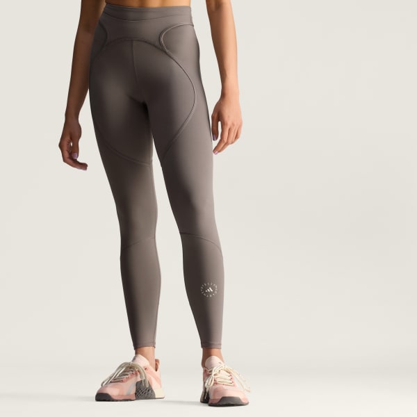 Brown Adidas By Stella McCartney Training Full Length Leggings