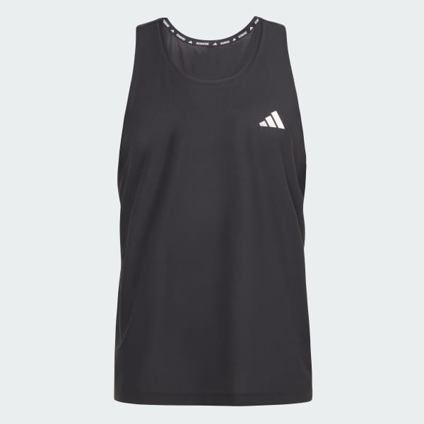 Adidas Men's RUNNING TANK TOP SINGLET Black Size XL HL3938
