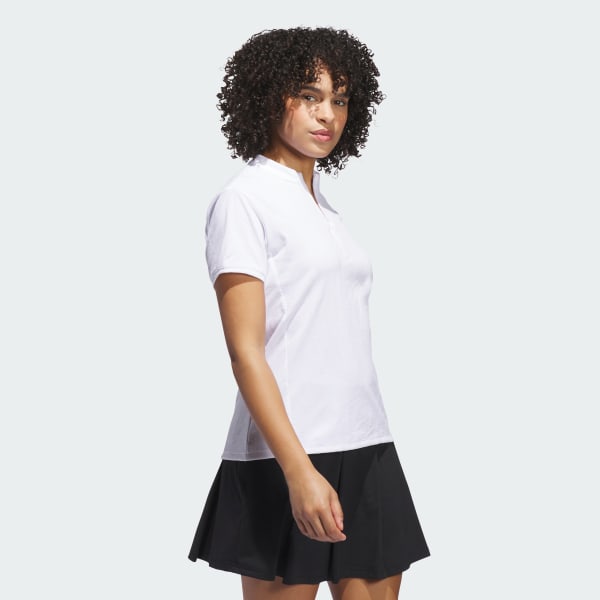 Putih Polo shirt lengan pendek Go-to Jacquard