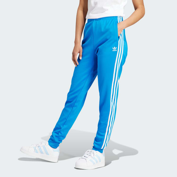 adidas Originals Mesh Logo Track Pants in Blue | Lyst