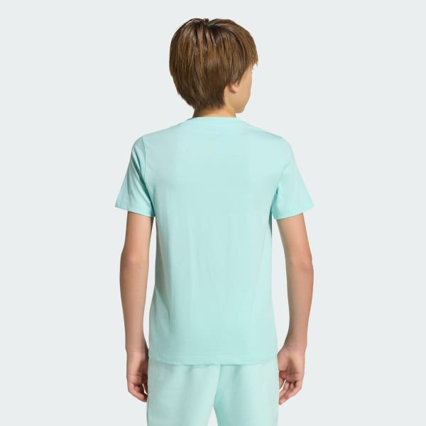 Turquoise T-shirt Messi Enfants