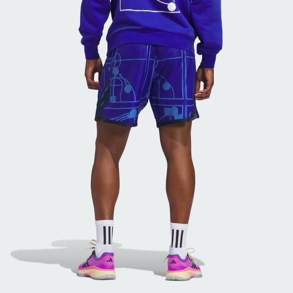 Azul Shorts adidas Crazy Lite Estampados