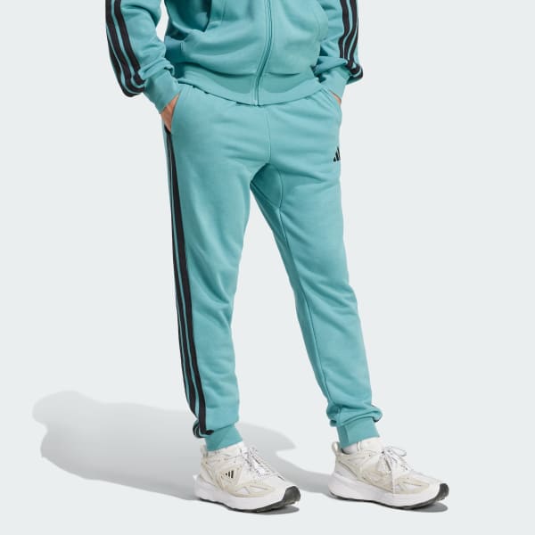 tyrkysová Kalhoty Essential 3-Stripes French Terry