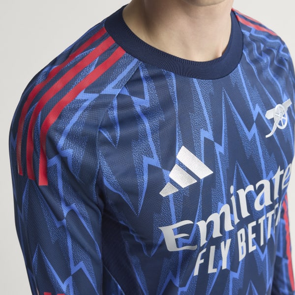 adidas Arsenal 25/26 Long Sleeve Away Authentic Jersey - Blue