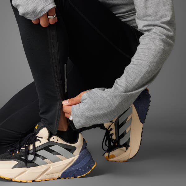 Czerń Legginsy Ultimate Running Conquer the Elements AEROREADY Warming