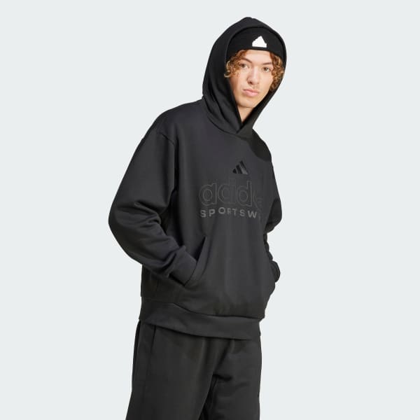 Black ALL SZN 플리스 그래픽 후디