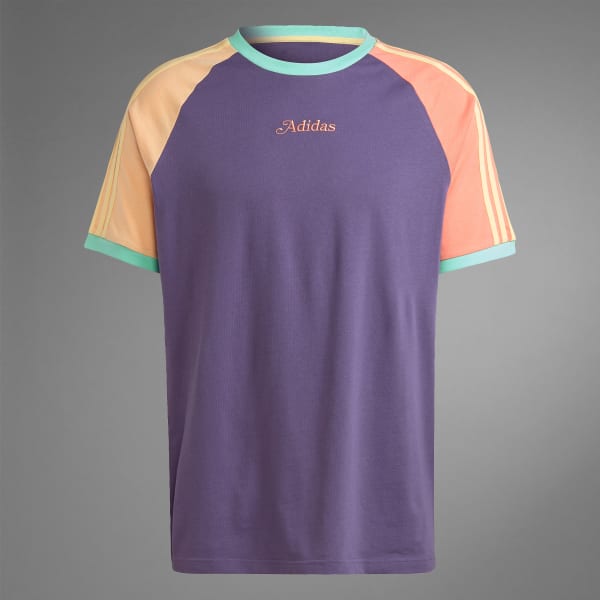 ★adidas★ Adicolor 3S Raglan Tee JD4968 adidas Adicolor 3 Stripe White & Black Slim Raglan T-Shirt
