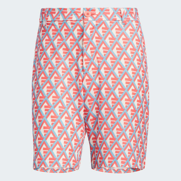 Red Allover Print Shorts