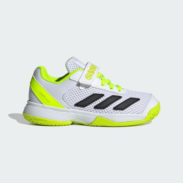 bílá Boty Courtflash Hook-and-Loop Tennis Kids