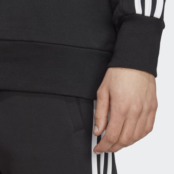 adidas Essentials French Terry 3-Stripes Sweatshirt - Black | adidas UK