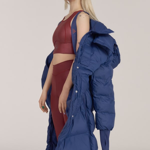 Blue adidas by Stella McCartney Long Padded Winter Jacket