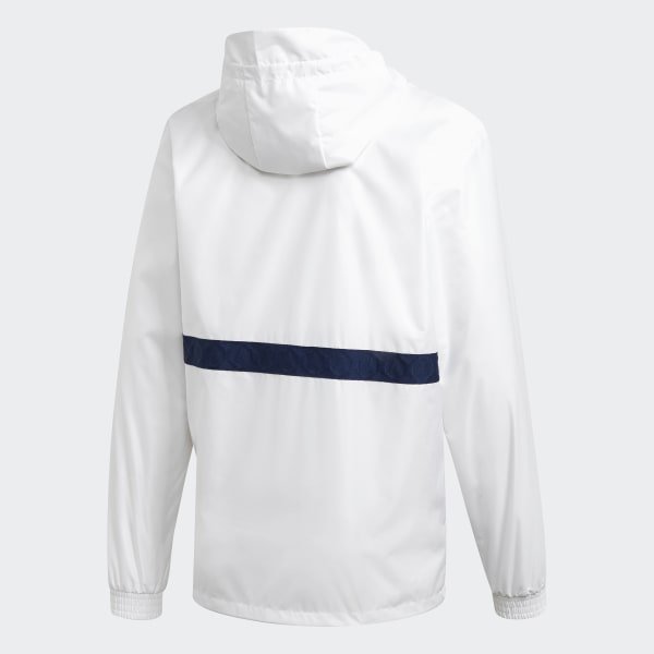 Chamarra rompevientos blanca clearance