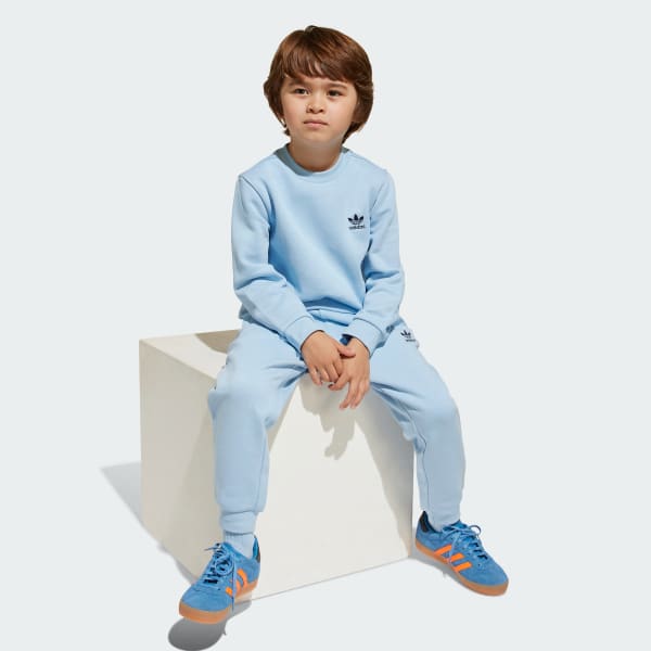 Mau-xanh-da-troi Set Áo Cổ Tròn Trẻ Em