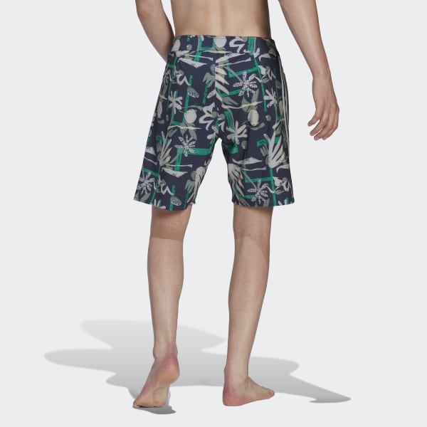 adidas Seasonal Floral Beach Tech Short Blauw adidas Offici le