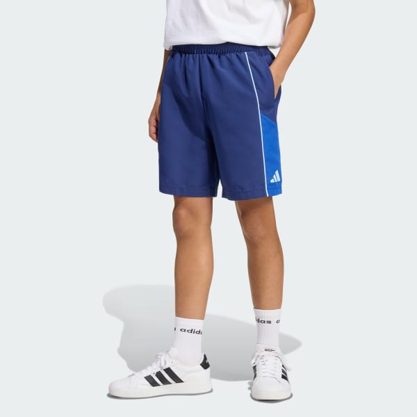 Blue COLOR BLOCK WOVEN SHORTS